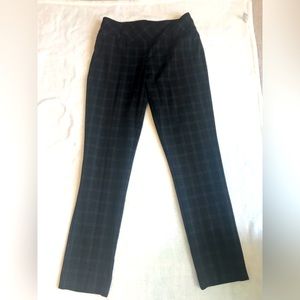 Christopher & Banks dress pant, black with white stitch plaid, size 4